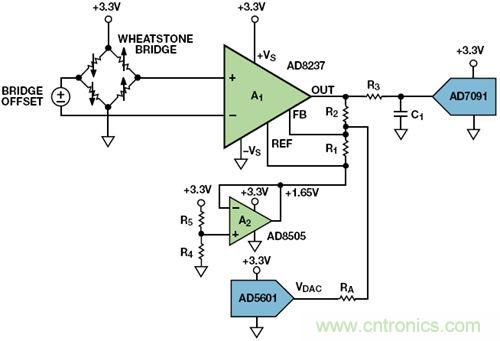 針對(duì)單電源工作模式而修改的失調(diào)移除電路